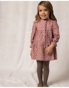 Хлопковое детское платье, белый/бордовый Fina ejerique