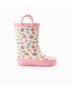 Резиновые сапожки для девочки с крылышками, розовый Zippy