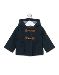 Детское пальто из фланели с капюшоном, темно-синий Tous