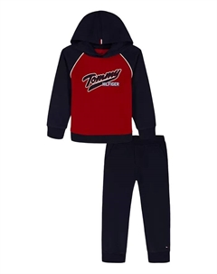 Мальчиковый комплект для малышей 2T-4T из флиса: худи и джоггеры, синий Tommy hilfiger