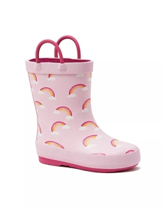Детские резиновые сапоги Pull On Splash для малышей, розовый Lands' end