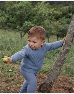 Гетры вязанные простой вязкой, синий Сфера