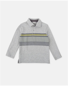 Детская футболка-поло с фарфоровыми полосками, светло-голубой Tutto piccolo