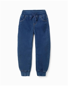 Детские джинсы с шнурком и узким кроем, темно-синий Zippy