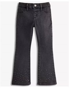 Джинсы для девочек 2T-4T Annie с расклешенными штанинами, черный Epic threads