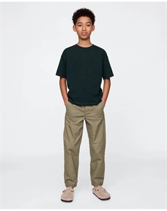 Детские спортивные брюки однотонные, зеленый Gap