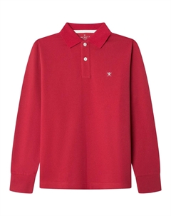 Поло с длинным рукавом Small Logo, красный Hackett