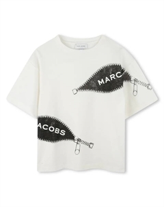 Детская футболка кремового цвета из хлопка Marc jacobs