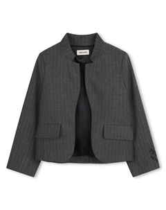 Серый детский жакет с длинными рукавами Zadig&voltaire