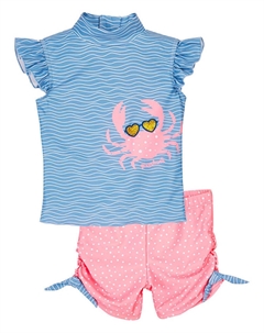 Купальник 2tlg Badeoutfit Krebs, цвет hellblau/rosa Playshoes