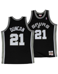 Классическая майка Swingman из твердой древесины Тима Дункана Big Boys San Antonio Spurs, серый Mitchell and ness