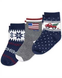 Детские носки 3 шт Holiday Truck, синий Polo ralph lauren