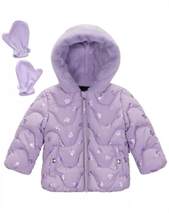 Детский комплект для девочек из двух предметов: куртка и варежки с принтом Wave, фиолетовый S rothschild & co