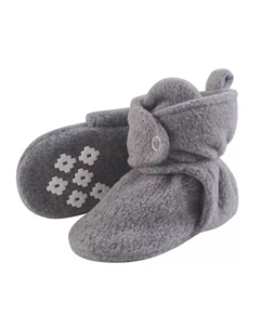 Уютные флисовые ботильоны с нескользящей подошвой, серый Little treasure