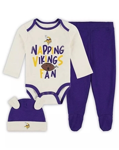 Комплект из 3 предметов Minnesota Vikings Little Champ для мальчиков и девочек Outerstuff