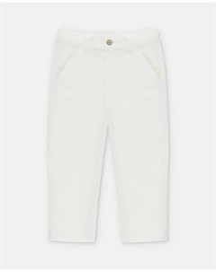 Брюки для малыша из вельвета с необработанными карманами, бежевый Martin aranda