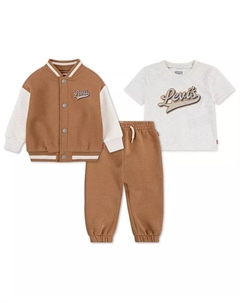 Комплект для мальчиков из трех предметов: бомбер, футболка и джоггеры, мультиколор Levi's®