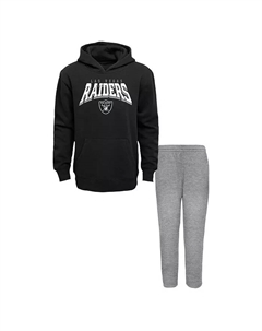 Комплект из флиса Las Vegas Raiders Dynamic Duo: толстовка с капюшоном и спортивные штаны для малышей Outerstuff