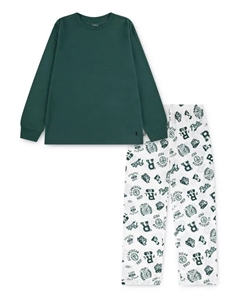 Мальчики 8-20 лет комплект пижамы из 2 предметов: футболка с длинным рукавом и брюки с принтом, мультиколор Polo ralph lauren