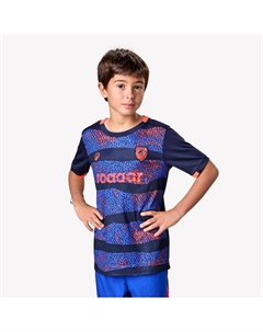 Детская футболка с коротким рукавом - VIRALTO Kids Roarrr Rhino Stripes сине-фиолетовая Kipsta