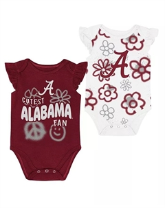 Комплект из двух предметов: боди Little Sunshine, малиново-белого цвета Alabama Crimson Tide, для мальчиков и девочек Outerstuff