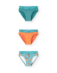 Набор из 3 пар детских хлопковых трусиков, мультиколор Boboli