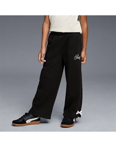 Широкие флисовые брюки для больших детей Bow Society, черный Puma