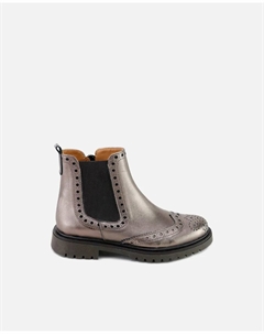 Унисекс кожаные блестящие ботинки в стиле челси, металлик Eli 1957