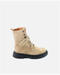 Унисекс ботинки в военном стиле из кожи, кремовый Eli 1957