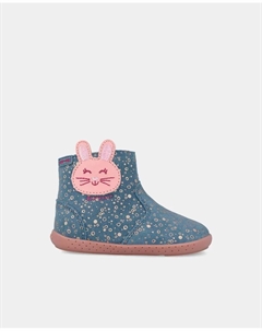 Детские ботинки из кожи, учитывающие естественное развитие стопы, синий Garvalin