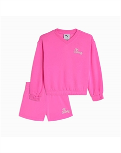 Флисовая толстовка и шорты для малышей Matching Sets, розовый Puma