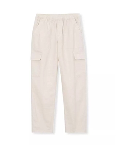 Девчачьи тканые утилитарные карго-штаны на резинке, загар/бежевый Lands' end