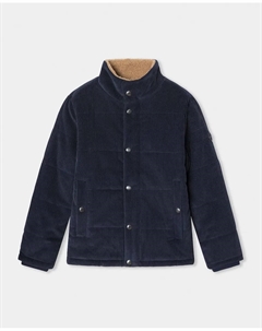 Детский вельветовый пуховик с флисовой подкладкой, темно-синий Hackett