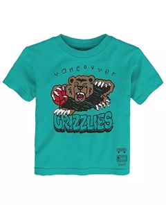 Детская футболка Vancouver Grizzlies Hardwood Classics Favorite Team в бирюзовом цвете Mitchell and ness