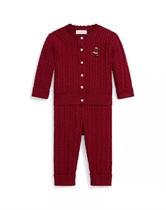 Детский комплект для девочек: кардиган и штанишки, 2 предмета, красный Polo ralph lauren