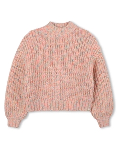 Джемпер для девочки оранжевого цвета с длинными рукавами Billieblush