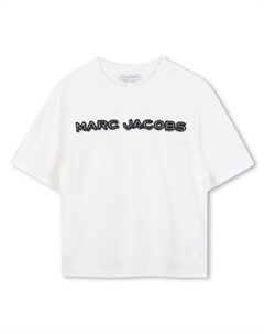 Детская футболка кремового цвета из хлопка Marc jacobs