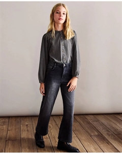 Джинсовые брюки для девочек с заклепками, антрацитовый Coconut el corte inglés