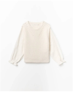 Комбинированный трикотажный жилет, светло-бежевый Сфера