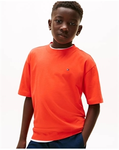 Футболка для мальчика с коротким рукавом свободного кроя, оранжевый Tommy hilfiger