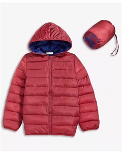 Однотонная складная куртка с длинными рукавами для мальчиков 5-20 лет, красный Epic threads