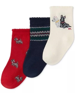 Набор из 3 пар носков с собачкой скотти Polo ralph lauren