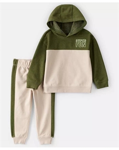 Мальчиковый комплект худи и штанов с цветными блоками, 2 предмета, размер 2T-5T, мультиколор Carter`s