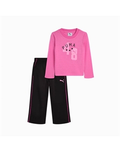Футболка с длинными рукавами и широкие штаны для малышей Matching Sets, розовый Puma