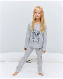 Длинные полосатые брюки для девочки, серый Cotton juice