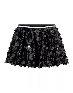 Детская миди-юбка с пайетками для девочек 7-16 лет, черный Guess