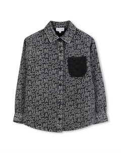 Детская рубашка черного цвета из хлопка Marc jacobs