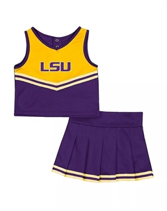Детский набор для девочек: топ и юбка для черлидинга LSU Tigers Time For Recess в фиолетовом цвете Colosseum