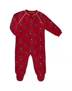 Детский красный джемпер с молнией и регланными рукавами Tampa Bay Buccaneers с принтом по всей поверхности (унисекс) Outerstuff