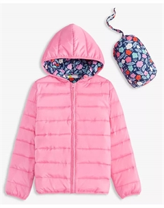 Детская куртка с длинным рукавом и цветочным принтом для девочек 5-20 лет, складная, розовый Epic threads